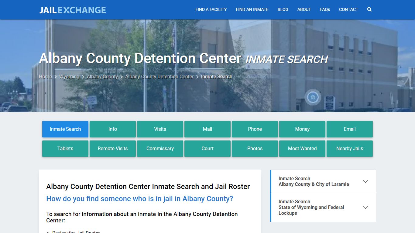 Albany County Detention Center Inmate Search - Jail Exchange