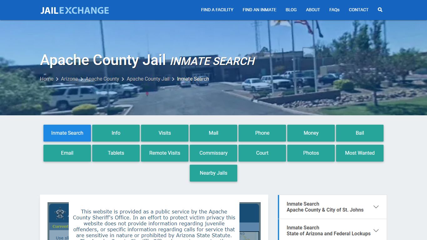 Inmate Search: Roster & Mugshots - Apache County Jail, AZ