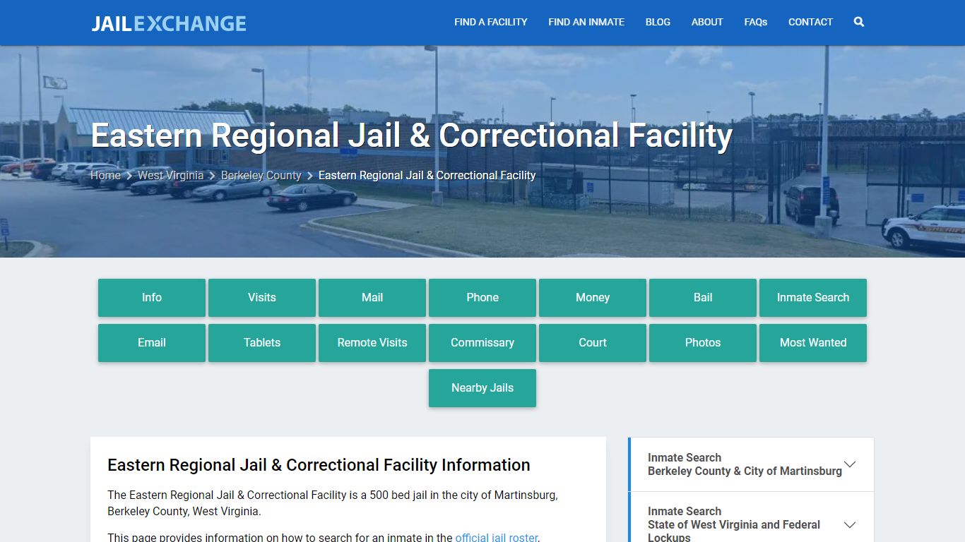 Eastern Regional Jail & Correctional Facility, WV Inmate Search ...
