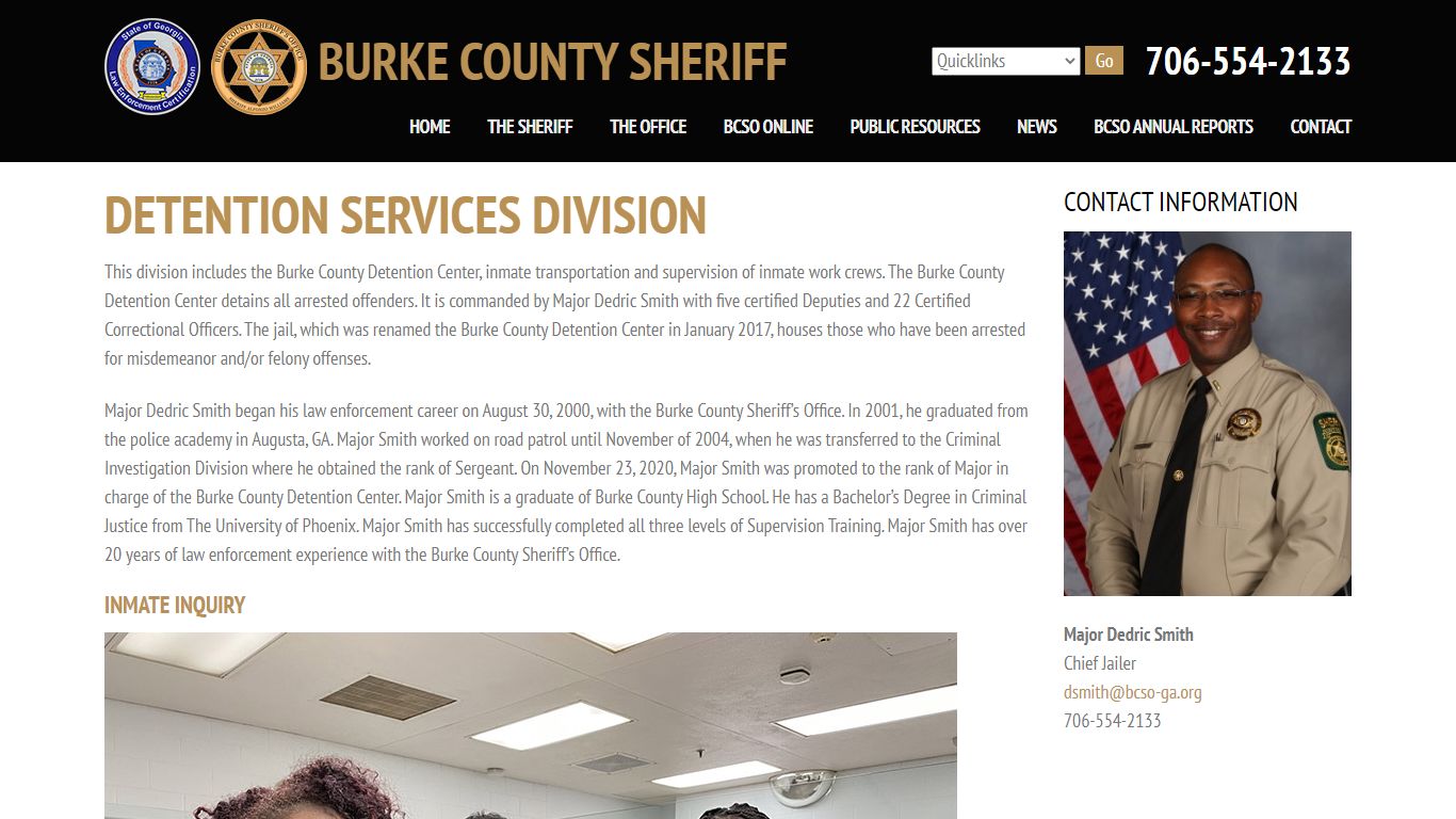 Detention Services Division - Burke County Sheriff