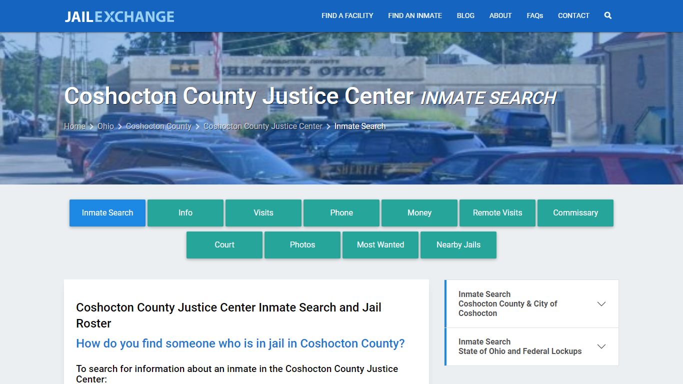Coshocton County Justice Center Inmate Search - Jail Exchange