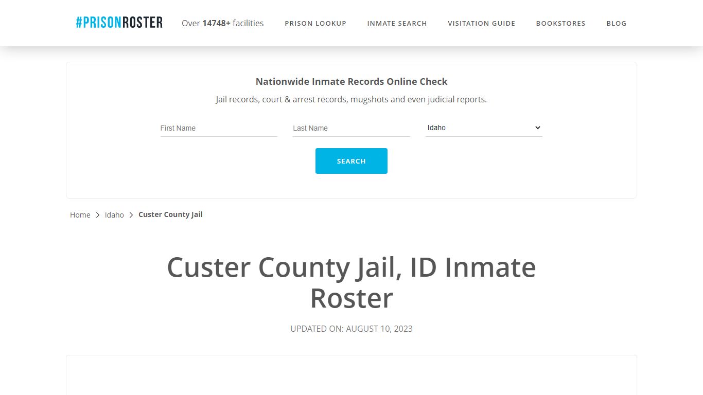 Custer County Jail, ID Inmate Roster - Prisonroster
