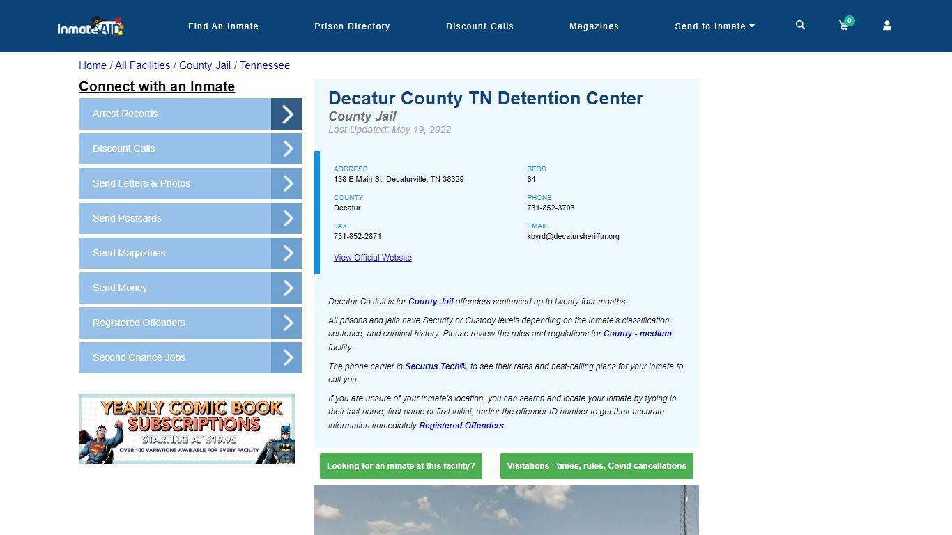 Decatur County TN Detention Center - Inmate Locator - Decaturville, TN