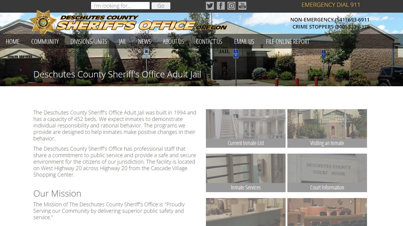 Jail | Deschutes County Sheriff's Office in Oregon