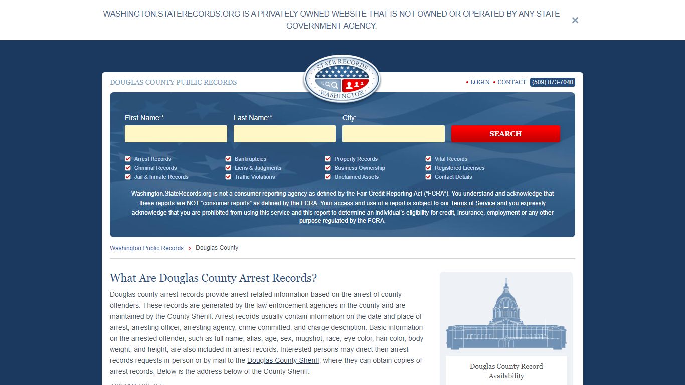 Douglas County Arrest, Court, and Public Records | StateRecords.org