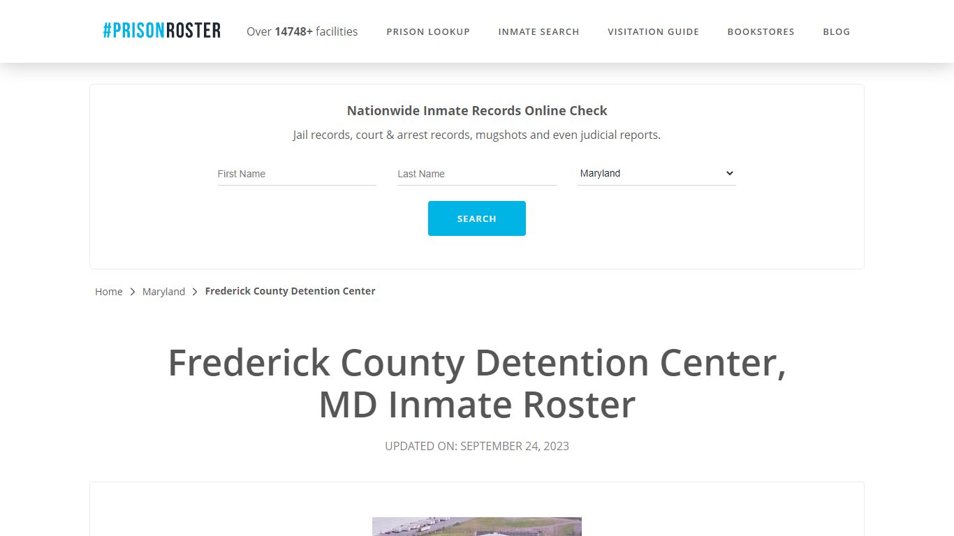 Frederick County Detention Center, MD Inmate Roster - Prisonroster