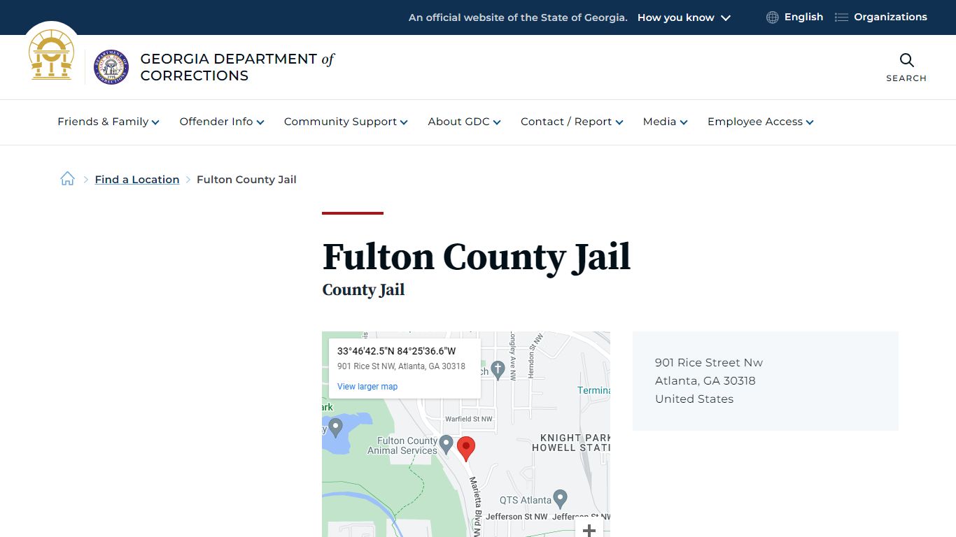 Fulton County Jail | Georgia Department of Corrections