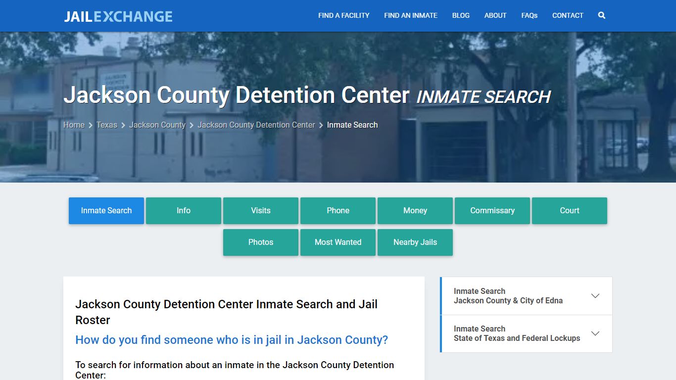 Jackson County Detention Center Inmate Search - Jail Exchange