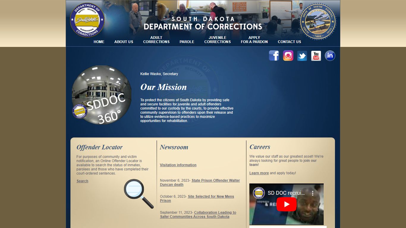 Offender Locator :: SD Dept of Corrections