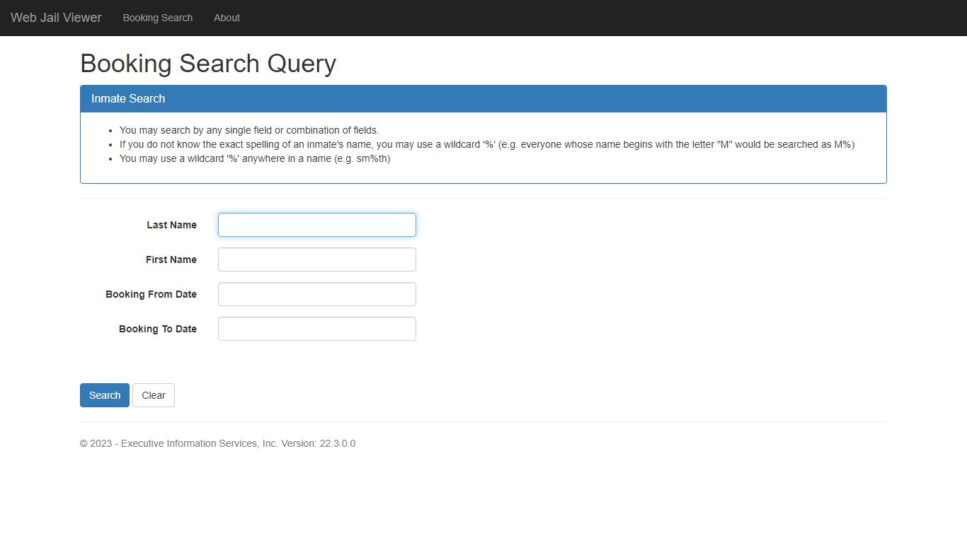 SelectListItems - Web Jail Viewer - Lane County