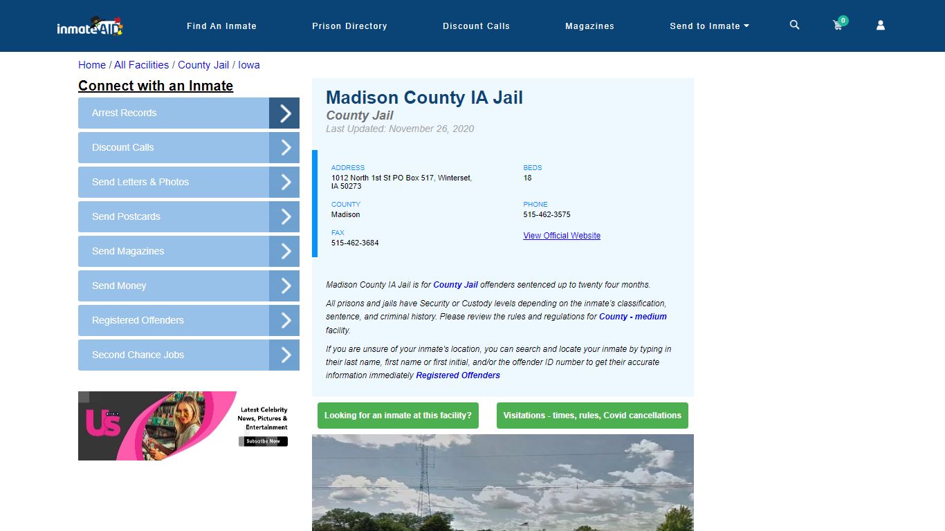 Madison County IA Jail - Inmate Locator - Winterset, IA