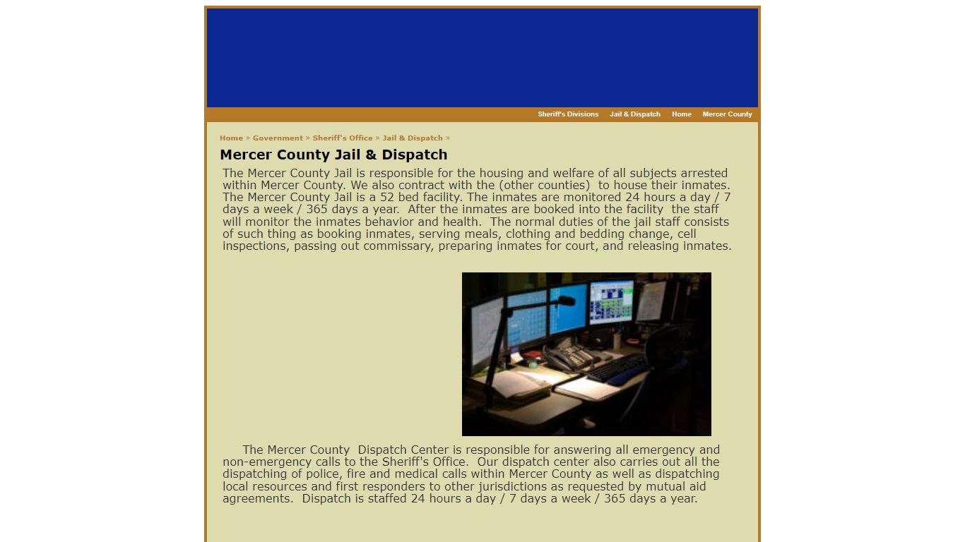 Mercer County ND » Jail & Dispatch