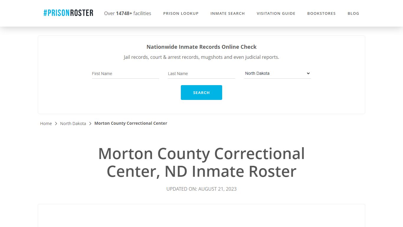 Morton County Correctional Center, ND Inmate Roster - Prisonroster