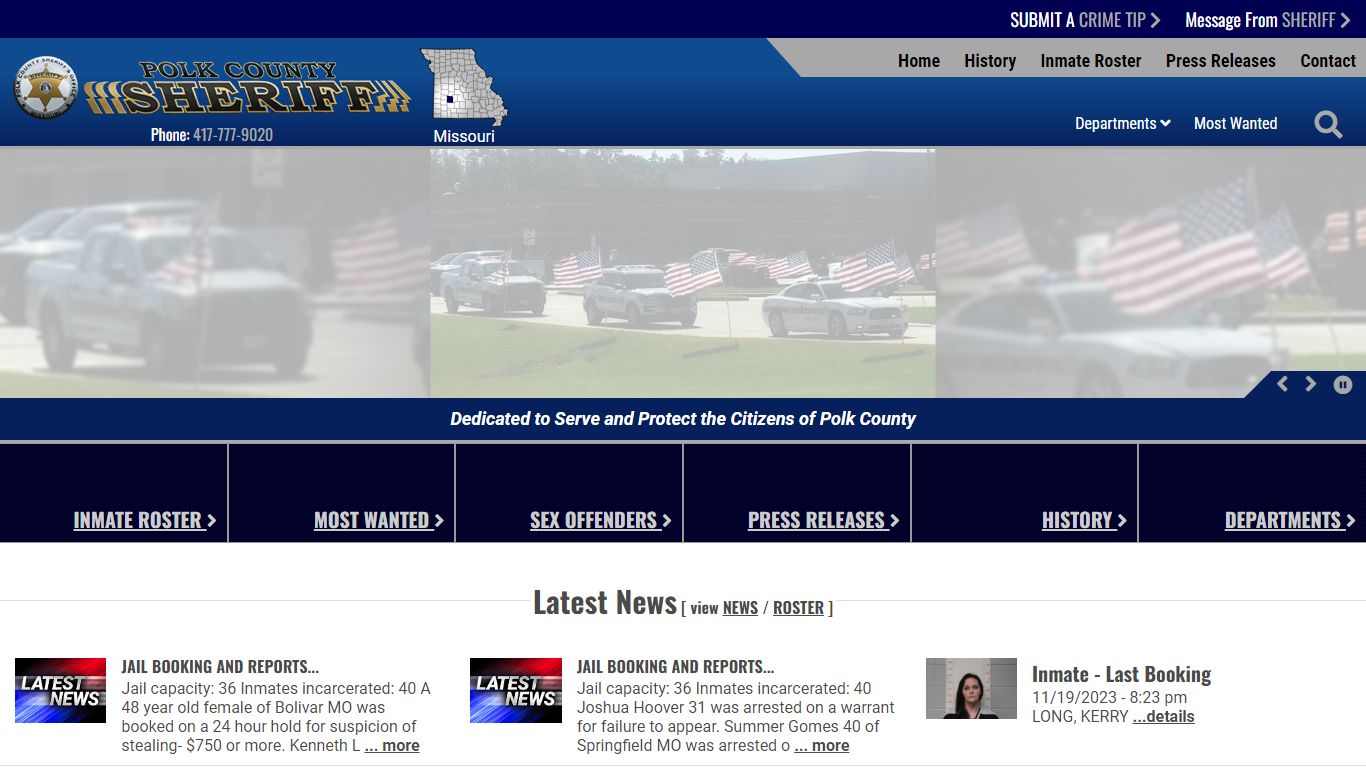 Page 2 Current Inmates Booking Date Descending - Polk County Sheriff MO