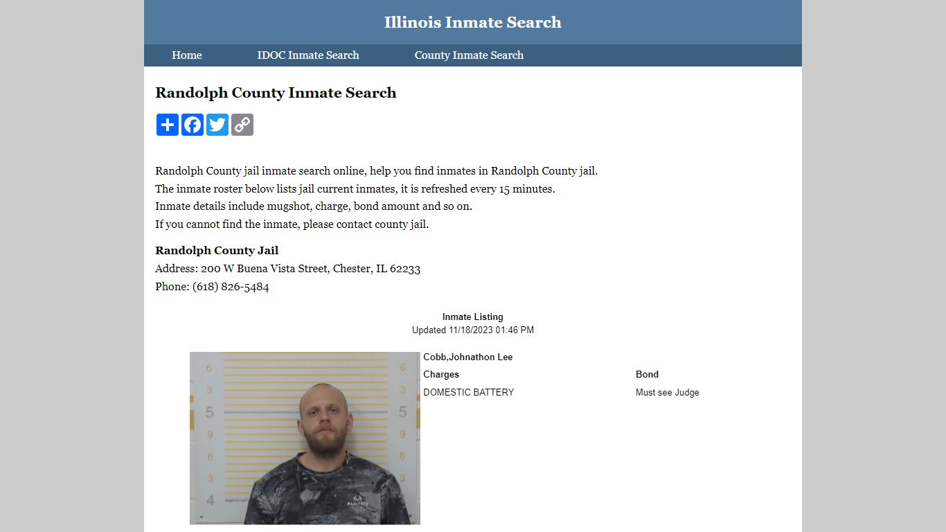 Randolph County Inmate Search