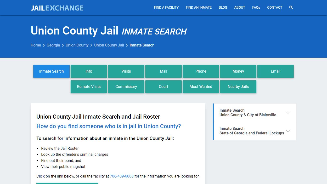 Inmate Search: Roster & Mugshots - Union County Jail, GA