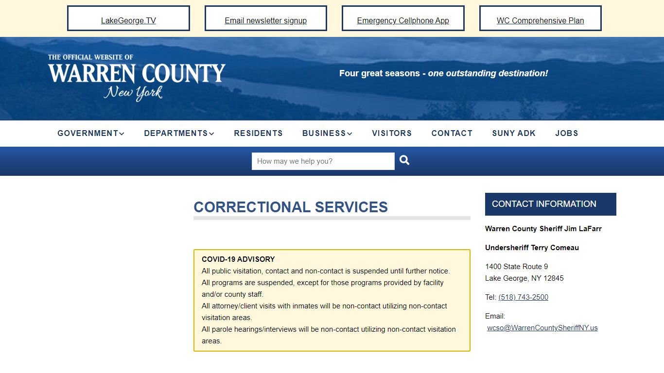 CORRECTIONAL SERVICES | Warren County