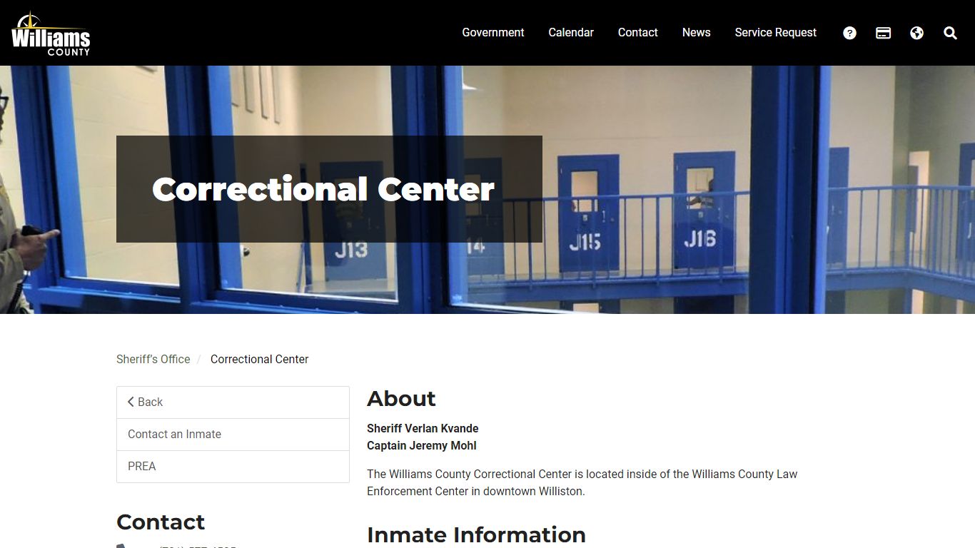 Correctional Center - Williams County, ND