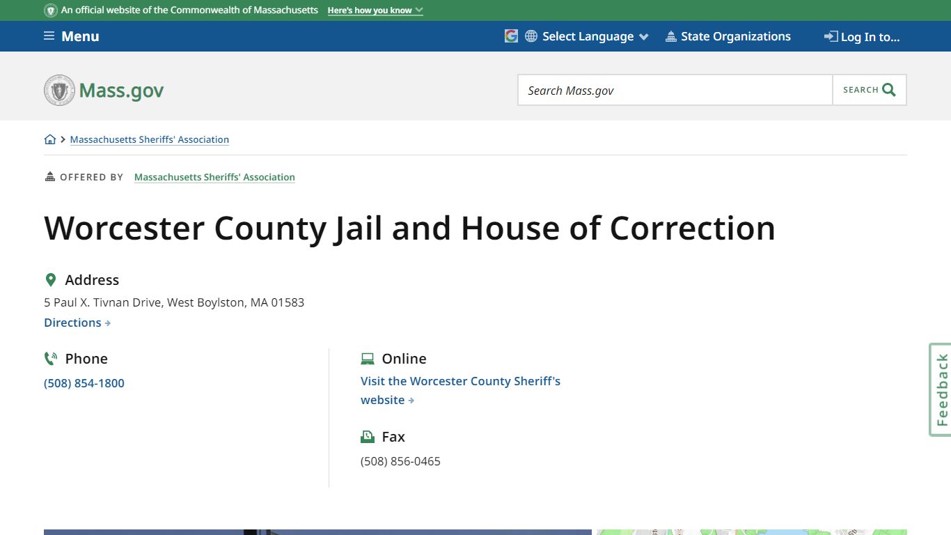 Worcester County Jail and House of Correction | Mass.gov